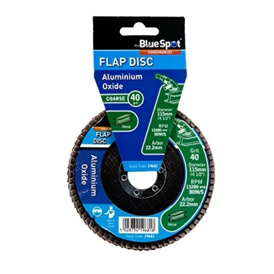 Image of Blue Spot Tools 19681 40 Grit Individual Aluminium Flap Disc, Brown