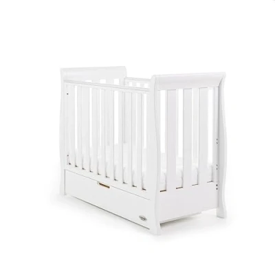 Image of Obaby Stamford Sleigh Space Saver Cot White