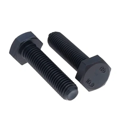 Image of M6x30 Hex Head Bolts, Metric Hexagon Black, High Tensile Cap Screws Suitable for Metal Construction Work, Automotive Machinery, DIY, HT Steel Class 10.9 DIN933 6mm x 30mm (Pack of 25)