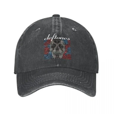 Image of TeysHa Baseball Cap Snapback Sun Hat Deftones Metal Unisex Caps Distressed Washed Vintage Outdoor Activities for Men Women