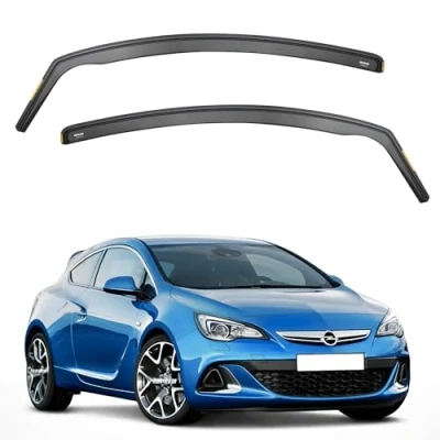 Image of Ispeed Wind Deflectors For Vauxhall Astra J mk6 GTC 2010 2018 3 Door Hatchback 2pc Set Keep Your Car Ventilated In Rain Reduce Turbulence Tinted Channel Type