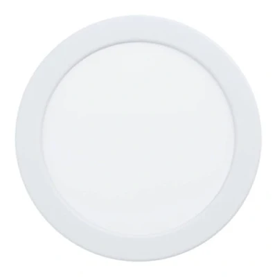 Image of Eglo Recessed LED Ceiling spot Fueva 6, Round Bathroom Downlight, White Plastic lamp, Flat Spotlight, Warm Cold White, IP44, ∅ 16.6 cm