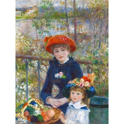 Image of Renoir Two Sisters On The Terrace Large Wall Art Print Canvas Premium Poster Mural