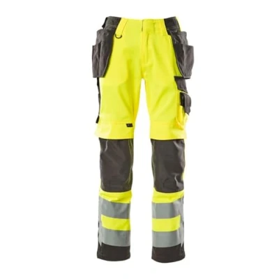 Image of Mascot Wigan Craftsmen&#039;s Trousers Hi vis Yellow/Dark Anthracite 90C46 (L35W30.5)