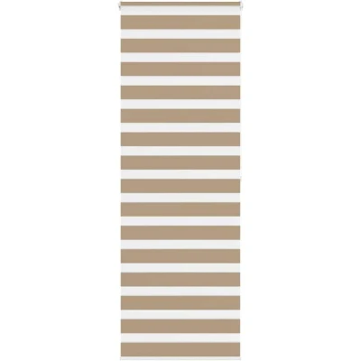 Image of vidaXL Zebra Blind Sand Brown 80x200 cm Fabric Width 75.9 Polyester