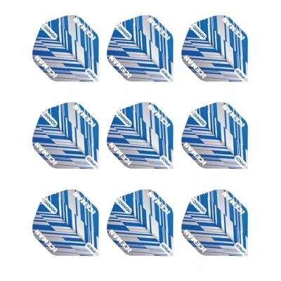 Image of RED DRAGON Hardcore Gerwyn Price Iceman Ionic Blue and White Dart Flights 3 sets Per Pack (9 in total)