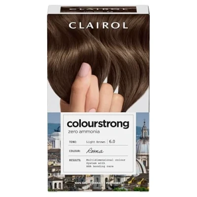 Image of Clairol Colour Strong Permanent Hair Dye 6.0 Light Brown 199ml