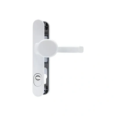 Image of ABUS SRG92N ZS W Door Protection Fitting with Cylinder &amp; Double Sided Handle, White 62568