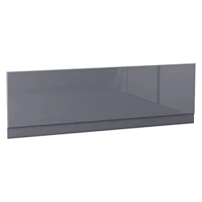 Image of NRG Bath Panel Bathroom Moisture Resistant Wood MDF Front Panels Gloss Grey 1800mm