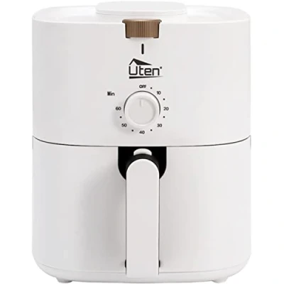 Image of Air Fryer Oven, Uten White 4L Manual Fryers with Rapid Circulation, 30 Minute Timer and Adjustable Temperature Control Recipe, 1500W