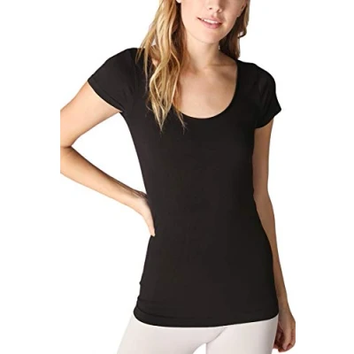 Image of NIKIBIKI Cap Sleeve Scoop Neck Top 5135 (Black, ONE Size)
