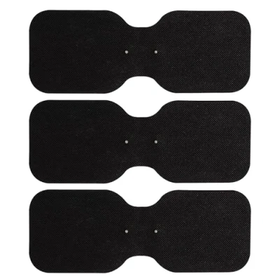 Image of Med Fit Large Lumbar Wireless TENS Self Adhesive Electrode Versatile, Durable, and Hassle Free Pain Relief Ideal for The Lower Back (Black, 3 Pack)