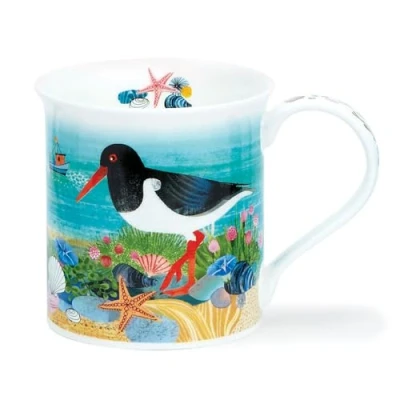 Image of Dunoon Bute 0.3 Litre Fine Bone China Mug Seashore (Puffin)