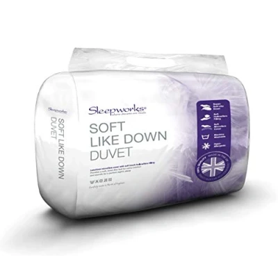 Image of Sleepworks 13.5 Tog Luxury Hotel Quality Soft Like Down Superking Bed Size Microfibre Duvet Quilt, Touch, Autumn &amp; Winter By Littens