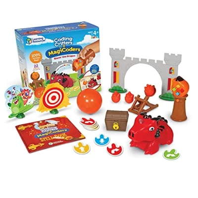 Image of Learning Resources Coding Critters MagiCoders Blazer The Dragon Robot Toy STEM Play Remote Control Toys Gifts for 4 5 6 7 Year Old Kids Boys &amp; Girls