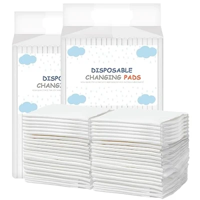 Image of 20 Packs Disposable Incontinence Bed Pads Large Waterproof &amp; Ultra Absorbent Protective Sheets for Mattress, Sofa Chair Babies, Children, Adults, Elderly (60cm x 90cm) White