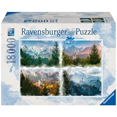 Image of Ravensburger Castle Through The Seasons 18000 Piece Jigsaw Puzzle for Adults &amp; Kids Age 12 Years Up