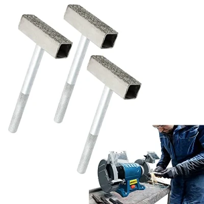 Image of OTTYMO 3 PCS Grinding Wheel Dresser 45 * 10mm Diamond Beach Grinder Dressing Tool Stone for Truing &amp; Deburring Wheels, Silver