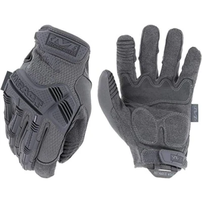 Image of Mechanix Wear M Pact Wolf Grey Gloves (Medium, Grey)