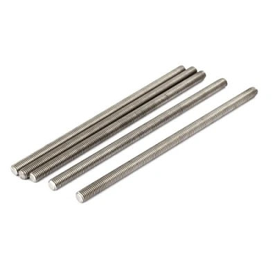Image of Sourcingmap M8 x 180mm 304 Stainless Steel Fully Threaded Rods Fasteners Silver Tone 5 Pcs