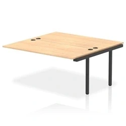 Image of Impulse Bench B2B Ext Kit 1600 Black Frame Office Desk Maple