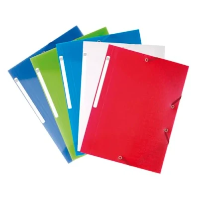 Image of Exacompta Ref. 55879E 1 Chromaline elastic folder pocket with 3 flaps in translucent polypropylene dimensions 24 x 32 cm for A4 format documents random color