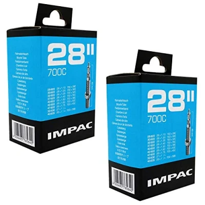 Image of Impac 700 x 28 47c Bike Inner Tubes Presta Valve (Pair)