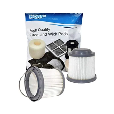 Image of HQRP 2 pack Filter intended for Black &amp; Decker DUSTBUSTER VF90 / 90552433 N566707 fits PV1225N PVF110 PHV1210 PHV1810 PV1020L PV1420L PV1820L PV1825N PV9625N PV1200AV PD11420L Hand Vacuums