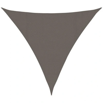 Image of vidaXL Sunshade Sail 160 g/m² Anthracite 4x4x4 m HDPE