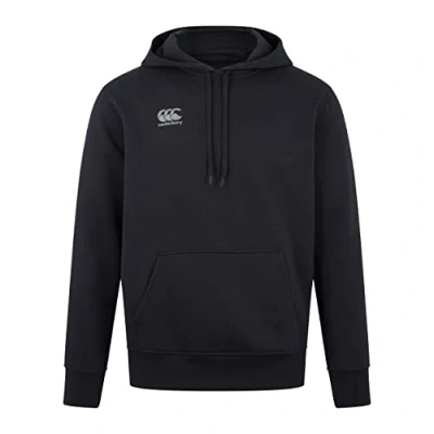 Image of Canterbury Men&#039;s Overhead Fleece Hoody, Black/Gunmetal Grey, S
