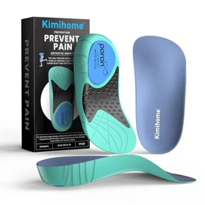 Image of Plantar Fasciitis Inserts for Heel Pain Kimihome Arch Support Shoe Women Cups &amp; Orthotic Cushions Flat Feet, Spur, Achilles Tendinitis Women&#039;s 8 11, Men&#039;s 7.5 11