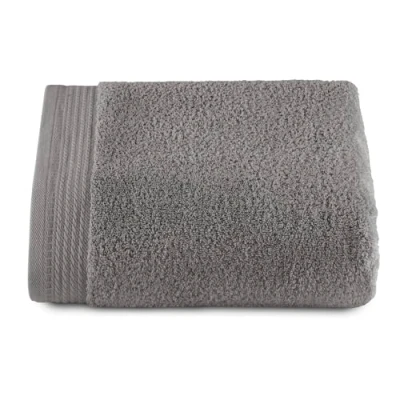 Image of RIZO Top Towel Set of 1 Shower Large Bath Towels 100% Combed Cotton 600 g/m2 Measure 100 x 150 cm Grey