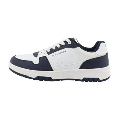 Image of TOM Tailor Trainers, Men&#039;s, Size: 42, White/navy shoes