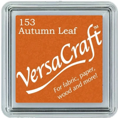 Image of Versacraft Ink vks 153 Stamp Fabric Autumn Leaf Small Cube 25 x mm