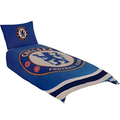 Image of Chelsea FC Pulse Reversible Single Duvet Quilt Cover and Pillowcase Set