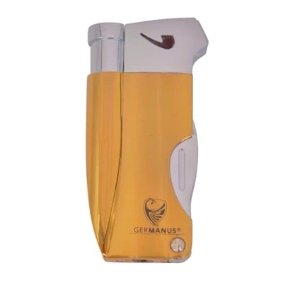 Image of GERMANUS Werner Metal Pipe Lighter in Gold for Candles Tobacco