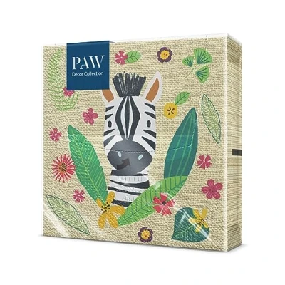 Image of PAW Napkins 3 Ply (33 x 33 cm) I 20 Pieces Perfect for Children&#039;s Birthdays, Parties, Communion, Celebrations Paper Colorful with Party Theme Animals, Jungle, Leaves, Green Jungle