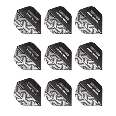 Image of RED DRAGON Hardcore Luke Humphries Cool Hand Grey and White Dart Flights 3 Sets Per Pack (9 in total)