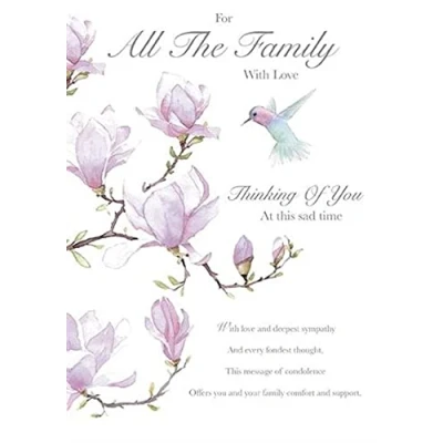 Image of For all the Family With Love Thinking of You at This Sad Time Sympathy Card