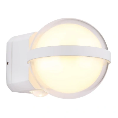 Image of Illi Outdoor Globe Wall Lamp White Matt IP54 LED 3000K