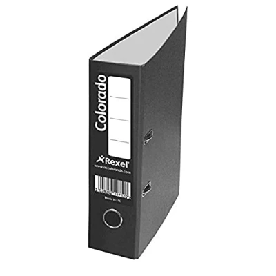 Image of Rexel A4 Lever Arch File, Black, 80mm Spine Width, Colorado, Pack of 10, 28145EAST