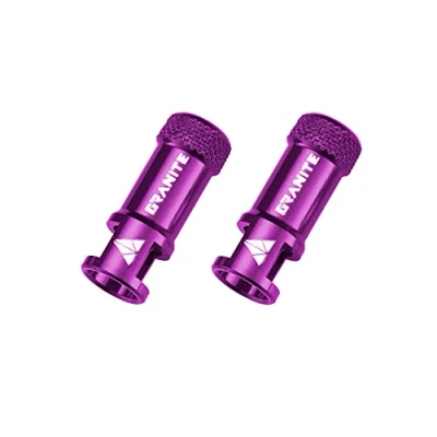 Image of Granite Juicy Nipple Valve Cap with Core Removing Function, Easy to Use Bike Tyre Caps Dust Covers, Durable Alloy (Purple)