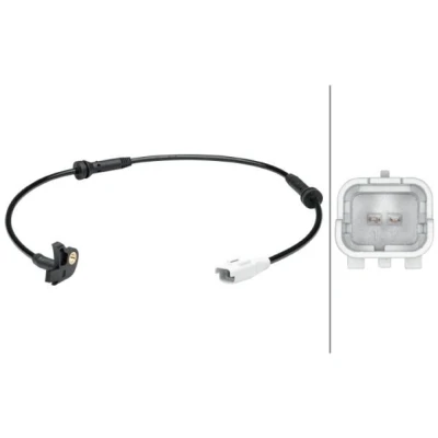Image of 4545E7 ABS sensor HELLA 6PU 012 679 181 Active 2 pin connector CITROËN: Berlingo II Van, C4 Picasso 2, II, PEUGEOT: Partner Van