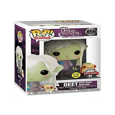 Image of Funko 41507 Pop! Television: the Dark Crystal (Age of Resistance) Deet with Baby Nurlock (Glow in Exclusive) #859