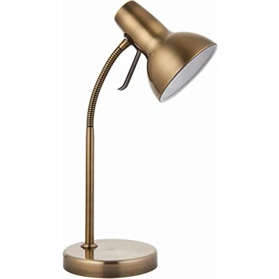 Image of Amalfi Reading Task Table Lamp USB 7W SW Antique Brass Finish