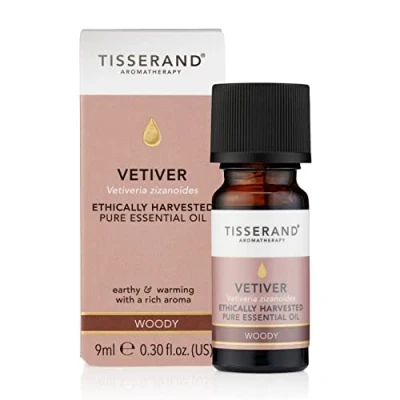 Image of Tisserand Aromatherapy ,VETIVER Ethically Harvested Essential Oil ,Massage Oil, , Skin For Diffuser ,100% Pure 9ml