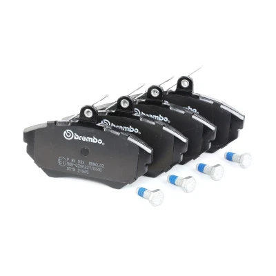 Image of 7578D704 brake pad set BREMBO P 85 032 excl. wear warning contact with caliper screws without accessories VOLKSWAGEN: Polo III Hatchback, GOLF 3