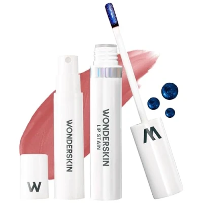 Image of Wonderskin Wonder Blading Peel and Reveal Lip Stain Kit, Transfer Proof Tint, Long Lasting Waterproof, Nude Matte Makeup (Whimsical)