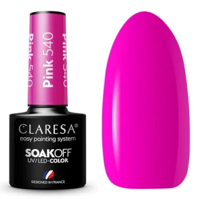 Image of Claresa UV LED Nail Polish Collection Hybrid Manicure Soak Off Pink No. 540 5 ml