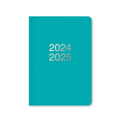 Image of Letts of London Dazzle A5 academic 2024/2025 week to view diary turquoise
